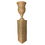 Rattan Urn Pedestal Planter