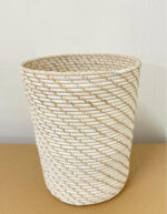 Hapao Waste Basket Whitewashed