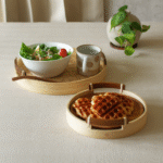 Modern Bamboo Round Tray - Medium - Image 4