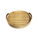 Modern Bamboo Round Tray - Large