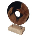 Resin Teakwood Ornament on Stand