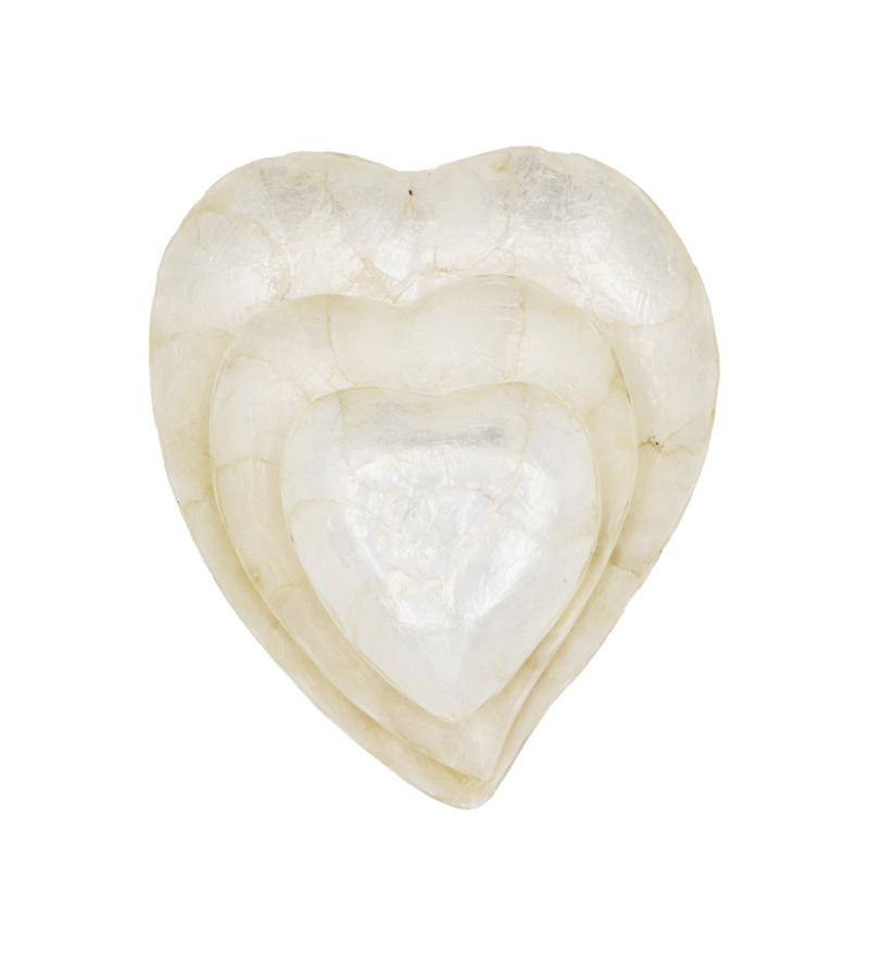 Capiz Heart Plate Set of 3 | Cantiq Living