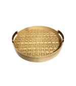 Modern Bamboo Round Tray - Medium - Image 3