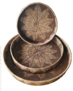 Brown Star Rattan Tray 50cm