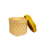 Palmyra Basket with Lidded Turmeric - Natural - XL