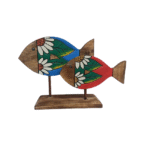 Wood Stand - 2 Fish