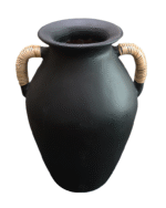 Terracotta Tall Vase Black - Image 3