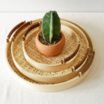 Modern Bamboo Round Tray - Medium - Image 2
