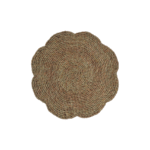 Flower Handcrafted Round Abaca Placemat