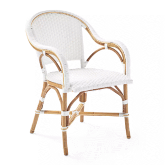 Marbella-Bistro Arm Chair - White
