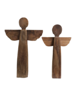 Reclaimed Teakwood Angel Natural - Set of 2 (M & L)