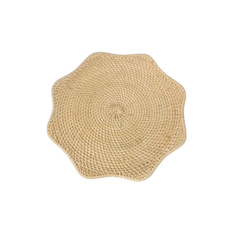 Scalloped Rattan Placemat - Image 1