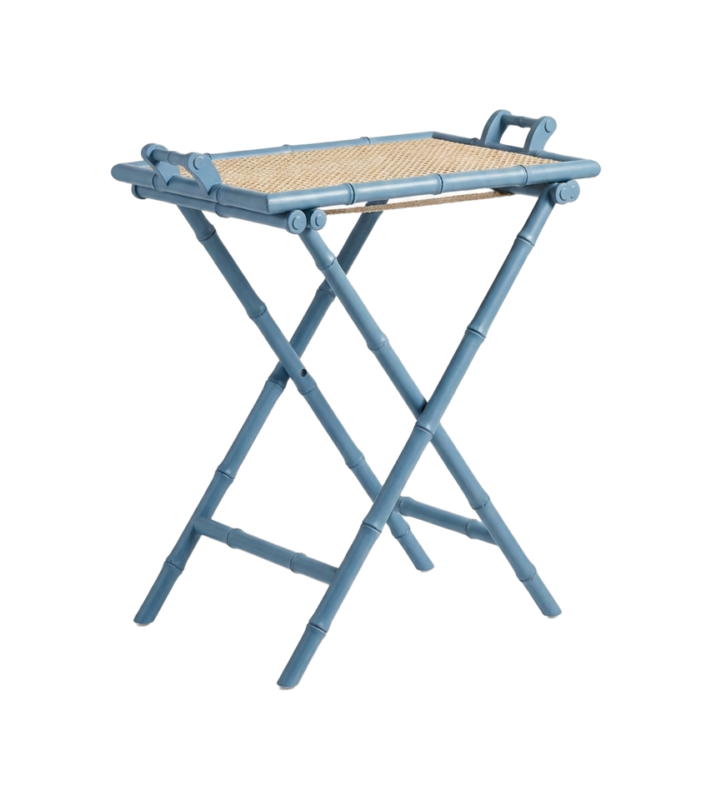 Rattan Butler Tray-Blue | Cantiq Living