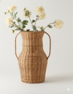 Mason Rattan Vase 11.5”