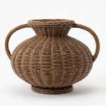 Mason Rattan Vase 9”