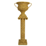 Rattan Urn Pedestal Planter -  PLRA-0021