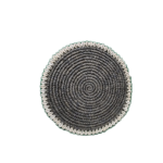 Serenade Woven Round Placemat with Shell Trim – Black