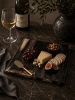 Petrified Wood Square Cheese Board-Polished-30cm - Image 2