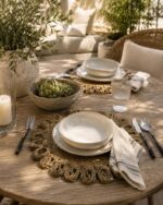 Soare Handcrafted Round Abaca Placemat - Image 2