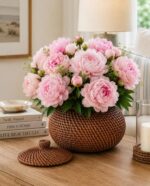 Rattan Canister with Lid - Brown - Image 2