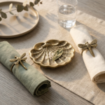Brass Napkin Ring Bee - Set of 6 - Image 2