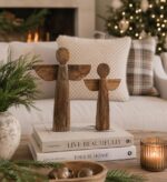 Reclaimed Teakwood Angel Natural - Set of 2 (M & L) - Image 2