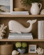 Wooden Whale Statue - Whitewash XL - Image 3