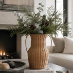 Mason Rattan Vase 11.5”